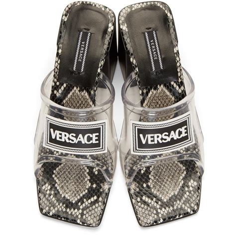 versace pvc heels|Versace heel boots.